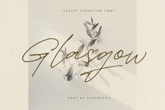 Discover Glasgow: A Delicate Handwritten Font for Branding