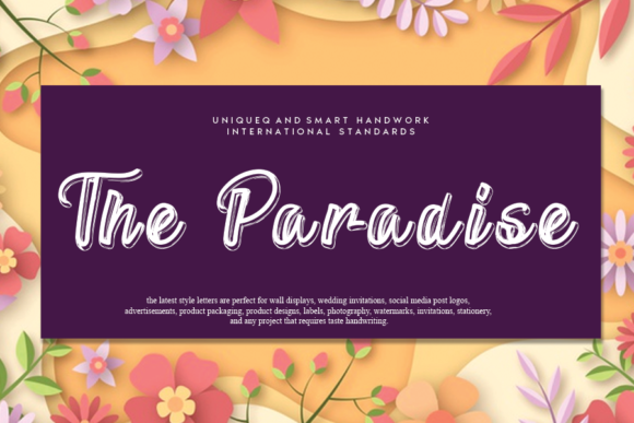 Discover The Paradise: A Handwritten Font for Editorial Elegance
