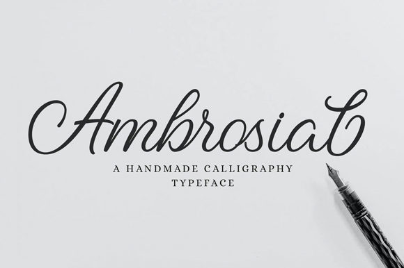 Elevate Your Brand with Ambrosial: A Premium Handwritten Font