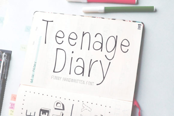 Teenage Diary: A Handwritten Font for Charming Web Designs